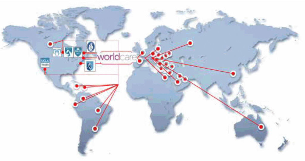 WorldCare Healthcare Consulting and Management connectivity graphic